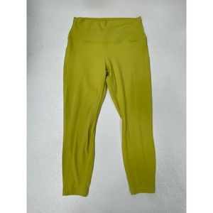 Lululemon Align High Rise Pant 25" Yellow Serpentine Sz 10 Nulu